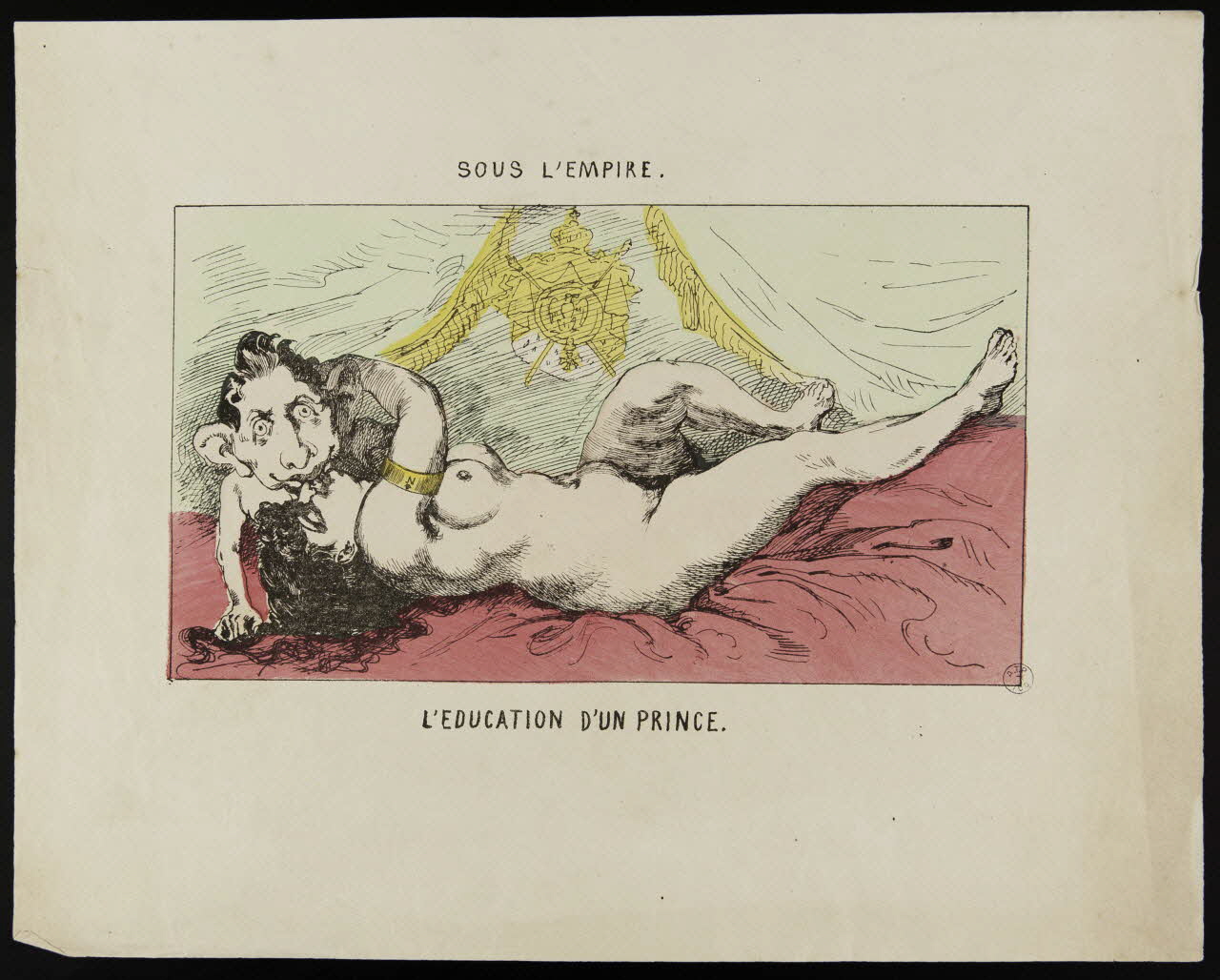 caricature SOUS L'EMPIRE.  L'EDUCATION D'UN PRINCE. 1870 1996.26.63 Photo