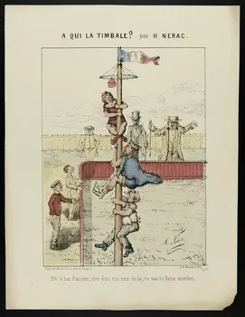 Nérac H. ; Lithographie Barousse ; César estampe A QUI LA TIMBALE ? 1870-1871 1996.26.66 Photo