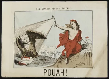 B. Moloch ; Talons caricature LES CIRCULAIRES DE MR THIERS  POUAH ! Paris 1870-1871 1996.26.68 Photo