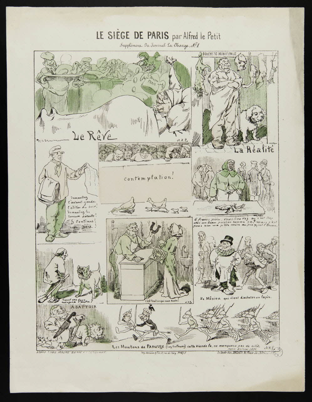 Alfred Le Petit ; Duclaux ; lemaire ; Madre caricature LE SIEGE DE PARIS par Alfred le Petit Paris 1870-1871 1996.26.70 Photo