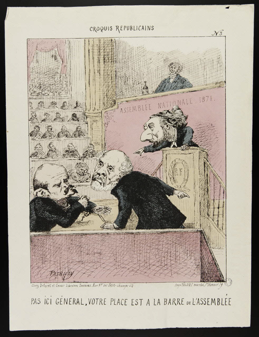 Patrioty ; Talons caricature CROQUIS REPUBLICAINS Paris 1871 1996.26.76 Photo