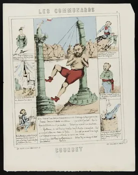 Marcia ; Madre ; Coulboeuf caricature LES COMMUNARDS  COURBET Paris 1871 1996.26.79 Photo