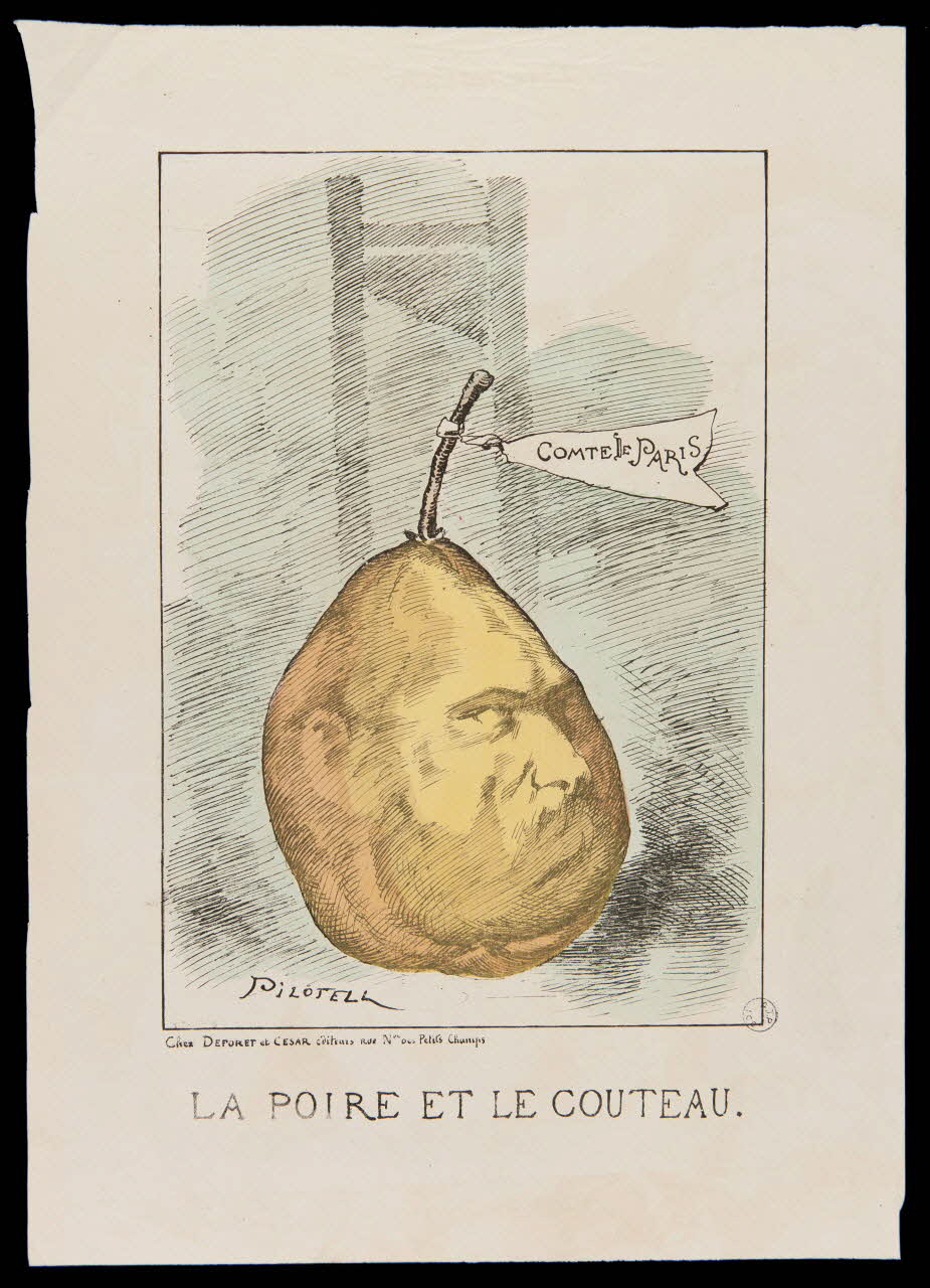 Pilotell caricature LA POIRE ET LE COUTEAU. Paris 1870-1871 1996.26.85 Photo