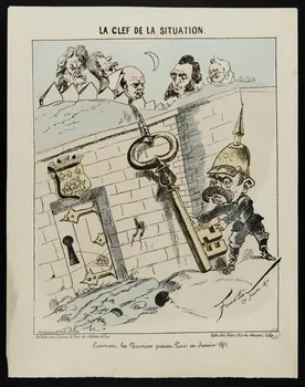 Faustin ; Lemaire ; Duclaux ; Madre caricature LA CLEF DE LA SITUATION. Paris 1871 1996.26.89 Photo