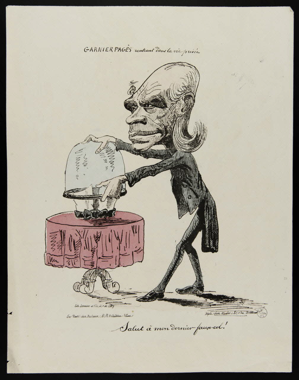 NE ; Lemaire ; Duclaux ; Madre caricature GARNIER PAGES rentrant dans la vie privée Paris 1871 1996.26.96 Photo