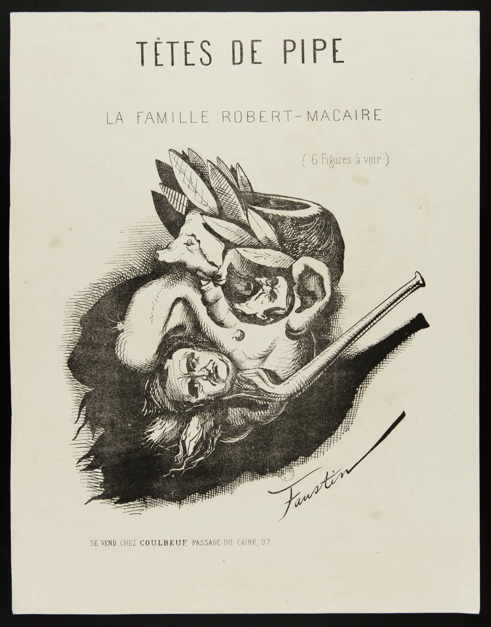 Faustin ; Coulbeuf caricature TETES DE PIPE  LA FAMILLE ROBERT-MACAIRE Paris 1870 1996.4.1 Photo
