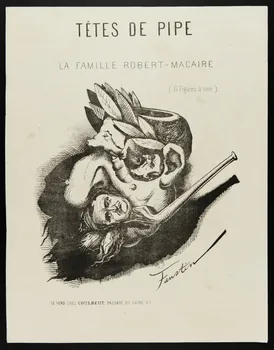Faustin ; Coulbeuf caricature TETES DE PIPE  LA FAMILLE ROBERT-MACAIRE Paris 1870 1996.4.1  Photo