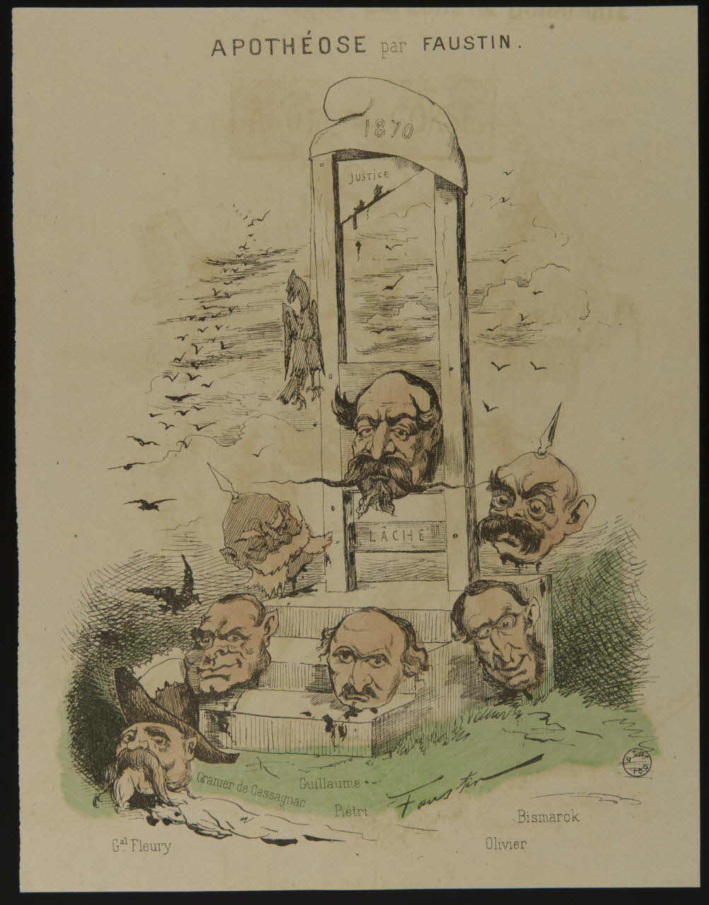 Faustin caricature APOTHEOSE par FAUSTIN Paris 1870 1996.4.10 Photo