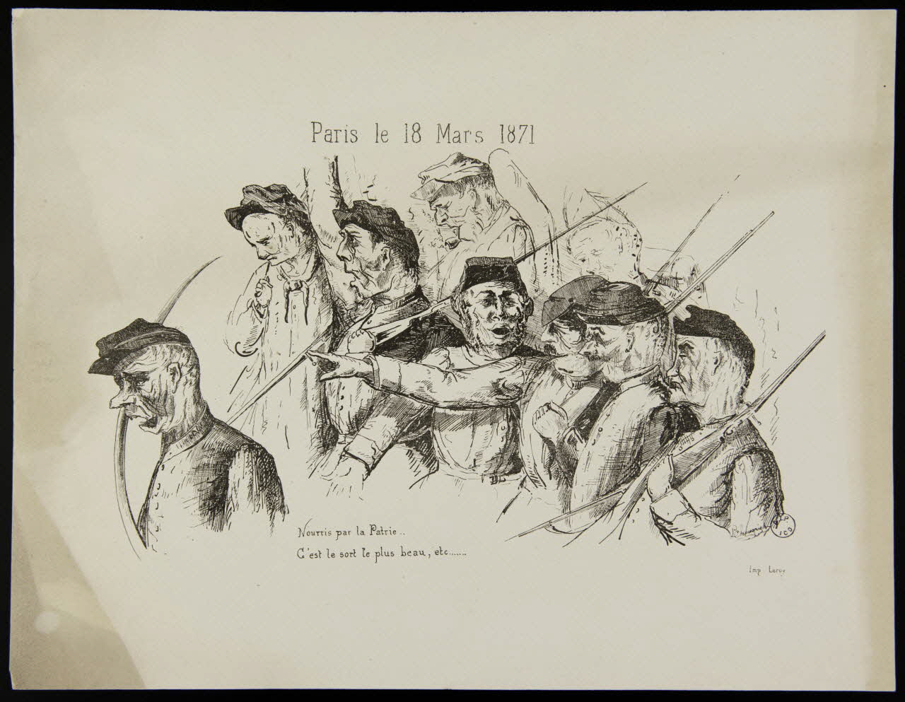 Chouquet L. ; Leroy caricature Paris le 18 Mars 1871 Paris 1871 1996.4.11 Photo