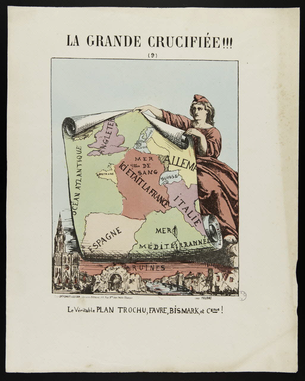 Talons caricature LA GRANDE CRUCIFIEE !!!  (9) Paris 1871 1996.4.12 Photo