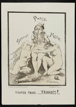 Pilotell ; Talons caricature TOUTES TROIS .... TRAHIES !. Paris 1870 1996.4.13 Photo