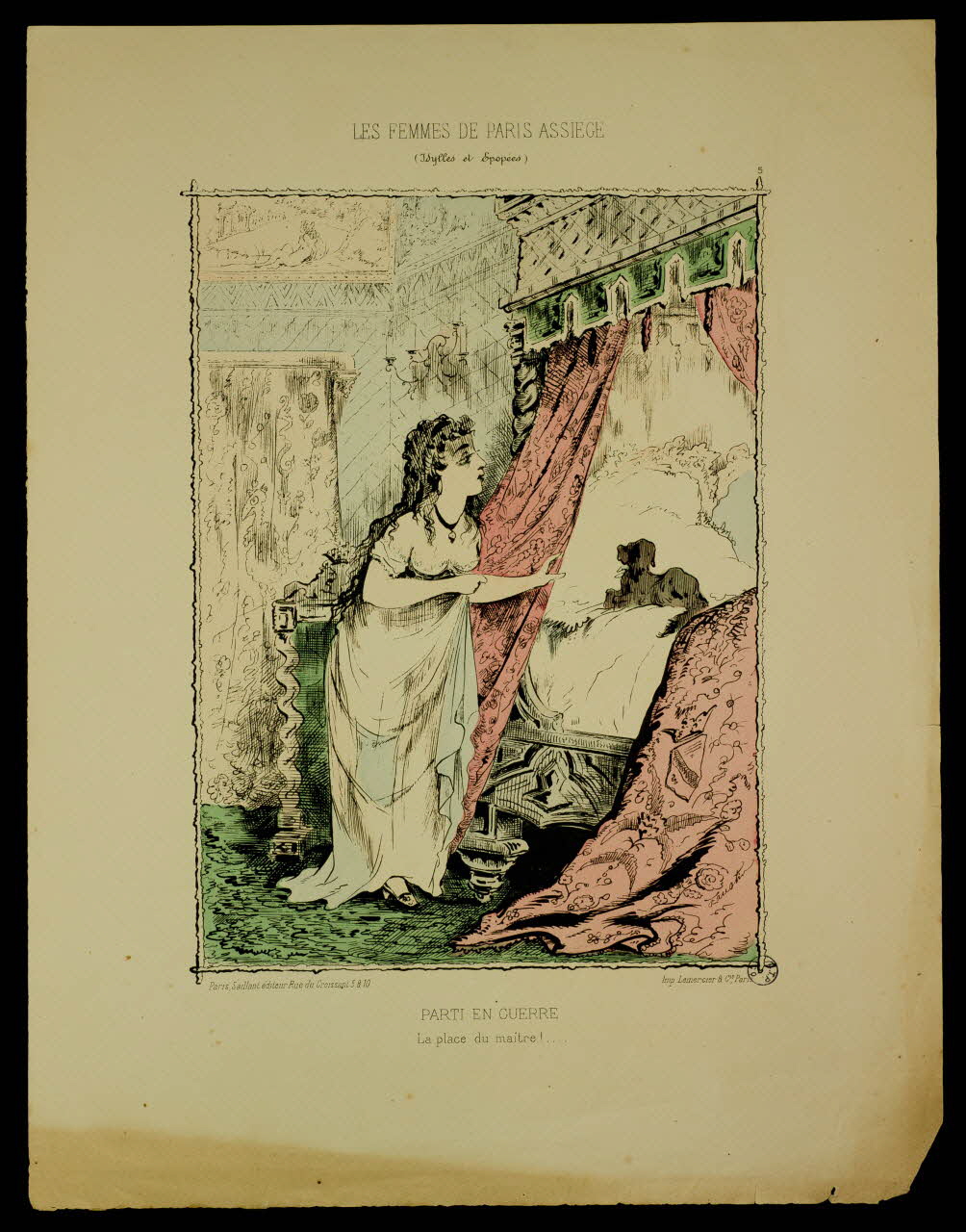 Faustin ; Saillant caricature LES FEMMES DE PARIS ASSIEGE  (Idylles et Epopées) Paris 1871 1996.4.15 Photo