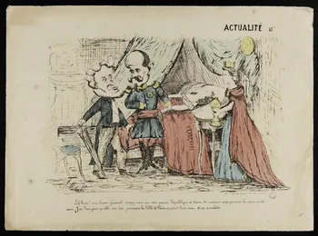 Michel J. ; Grognet caricature ACTUALITE 61 Paris 1871 1996.4.16 Photo