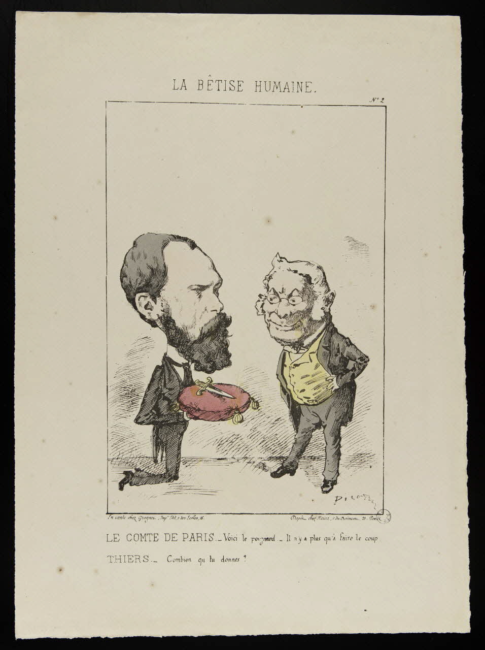 Pilotell ; Grognet ; Madre caricature LA BÊTISE HUMAINE.  N°2 Paris 1871 1996.4.19 Photo
