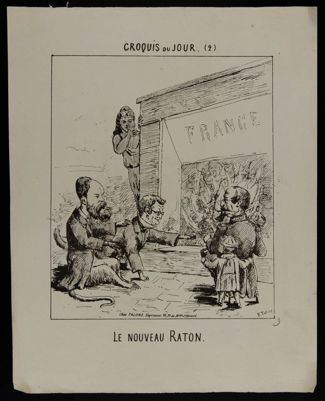 Telliap F. ; Talons caricature LE NOUVEAU RATON Paris 1871 1996.4.28 Photo
