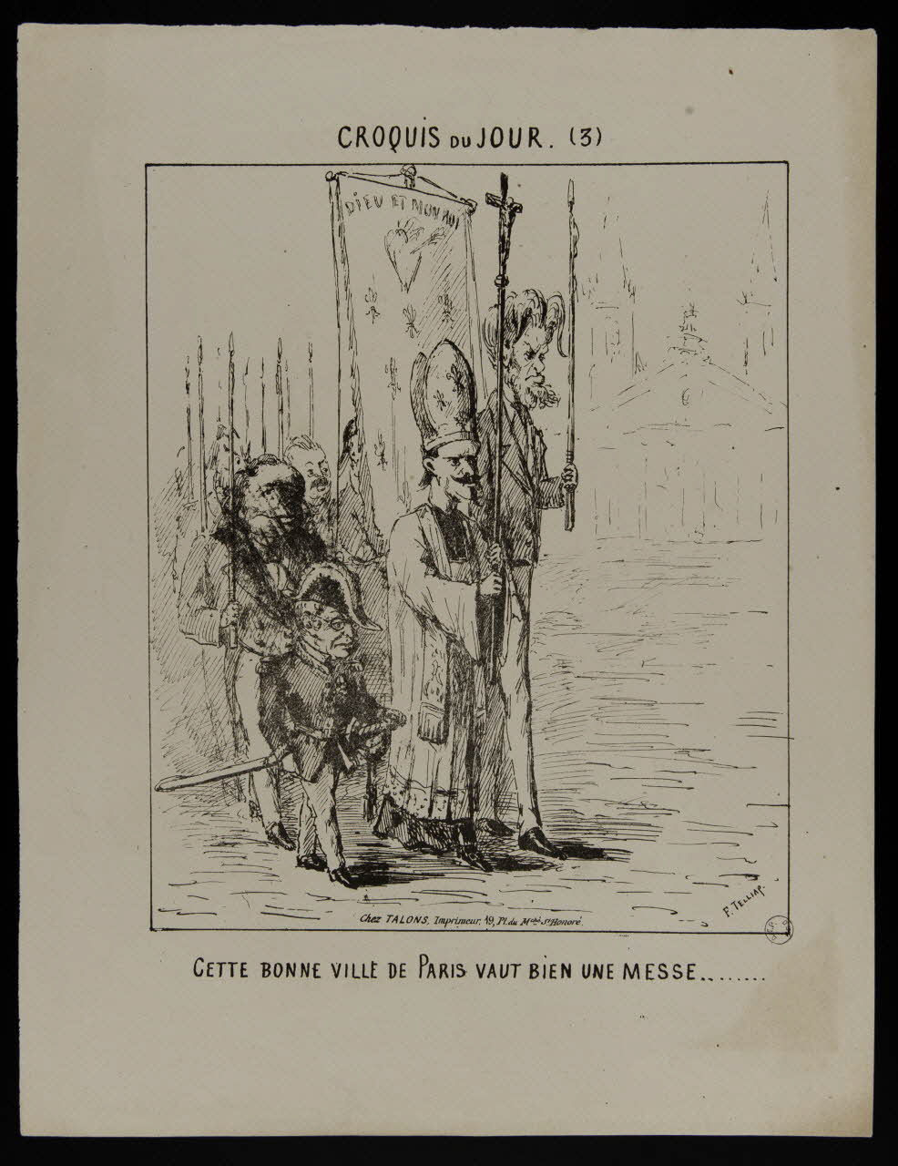 Telliap F. ; Talons caricature CROQUIS DU JOUR. (3) Paris 1871 1996.4.29 Photo