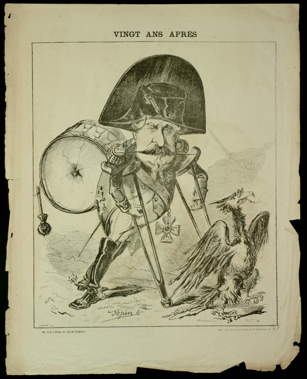 Pépin E. ; J. Lefman ; Rouge caricature VINGT ANS APRES Paris 1870 1996.4.3 Photo