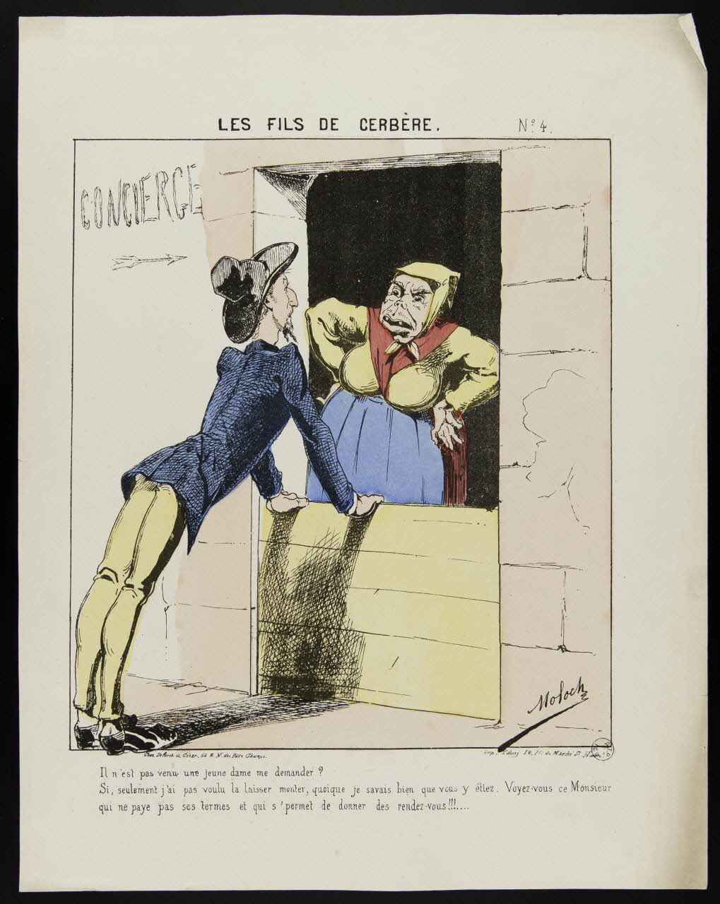 B. Moloch ; Talons caricature LES FILS DE CERBERE. N° 4 Paris 1871 1996.4.33 Photo