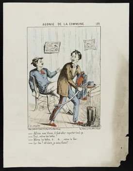 G. de Marcilly ; Talons caricature AGONIE DE LA COMMUNE. (2) France 1871 1996.4.35 Photo