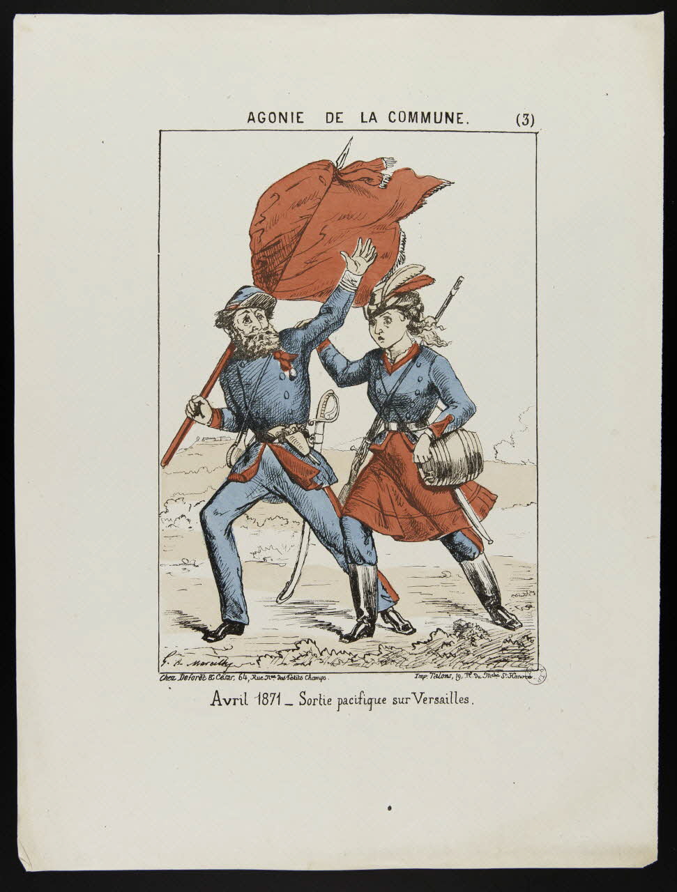 G. de Marcilly ; Talons caricature AGONIE DE LA COMMUNE. N° 3 Paris 1871 1996.4.36 Photo