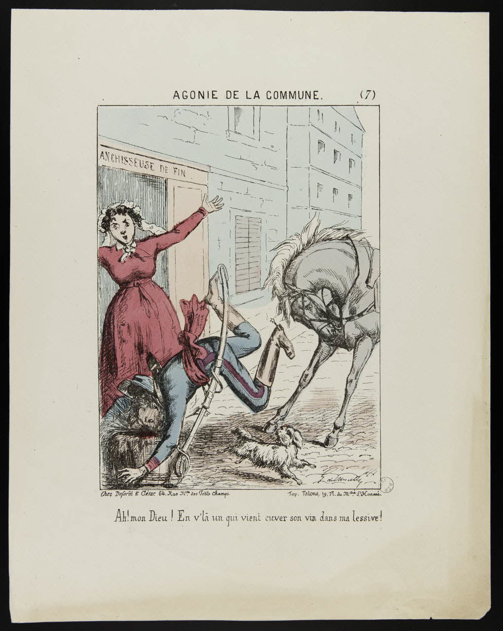 G. de Marcilly ; Talons caricature AGONIE DE LA COMMUNE. (N° 7) Paris 1871 1996.4.38 Photo