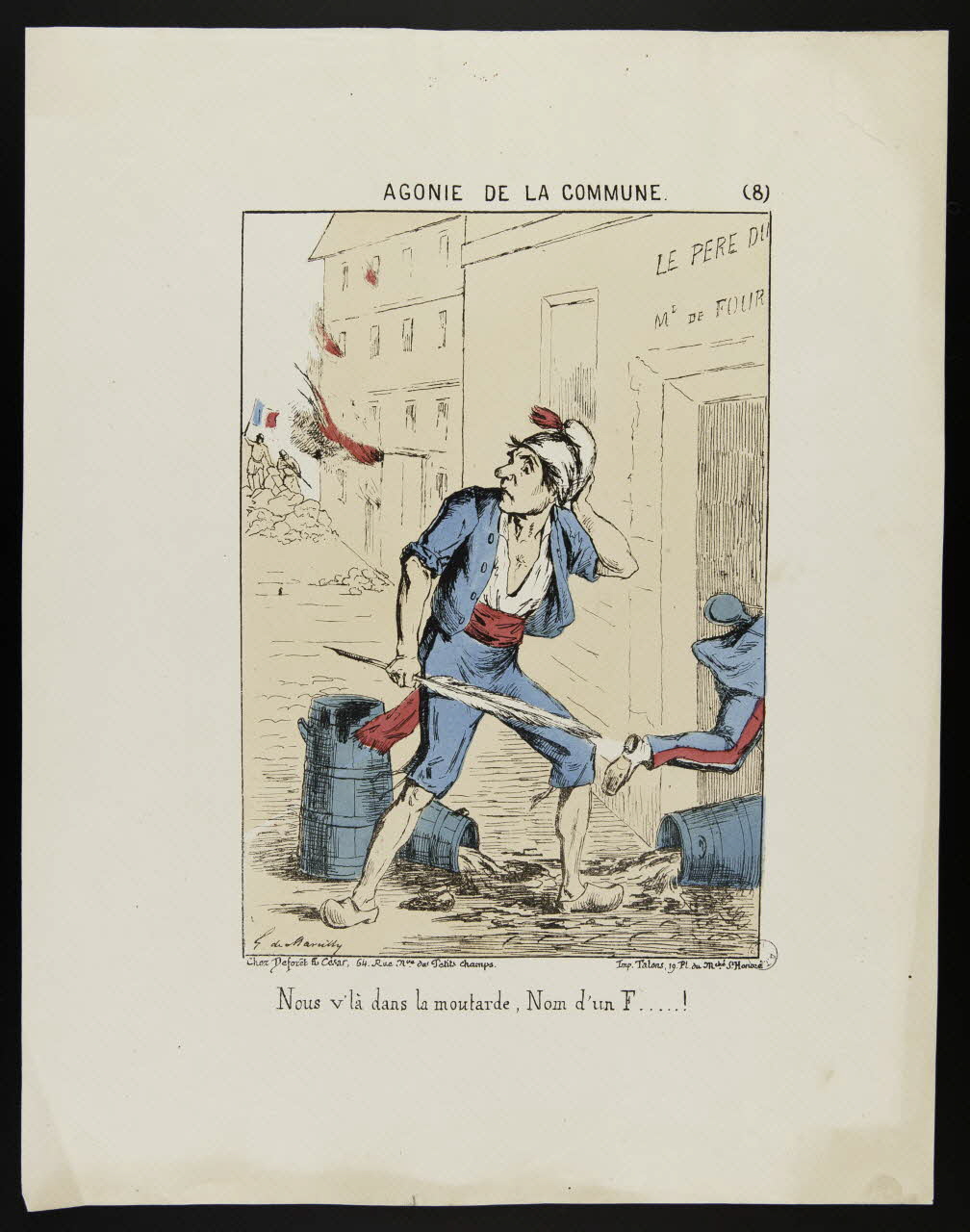 G. de Marcilly ; Talons caricature AGONIE DE LA COMMUNE. (8) Paris 1871 1996.4.39 Photo