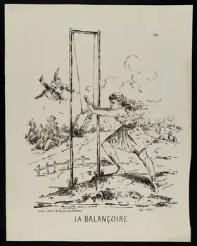 Dupendant ; Talons ; Latour caricature LA BALANCOIRE Paris 1871 1996.4.40 Photo