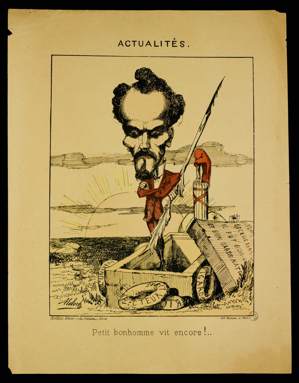 B. Moloch ; Lithographie Barousse ; Saillant caricature ACTUALITES. Paris 1871-1875 1996.4.45 Photo
