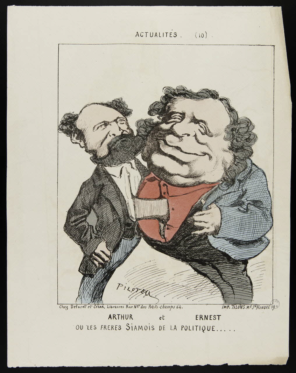 Pilotell ; Talons caricature ACTUALITES. (10) Paris 1871 1996.4.46 Photo