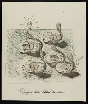 Deplanche ; Duclaux ; Madre caricature Quleques huîtres baillant au soleil.... Paris 1871 1996.4.49 Photo