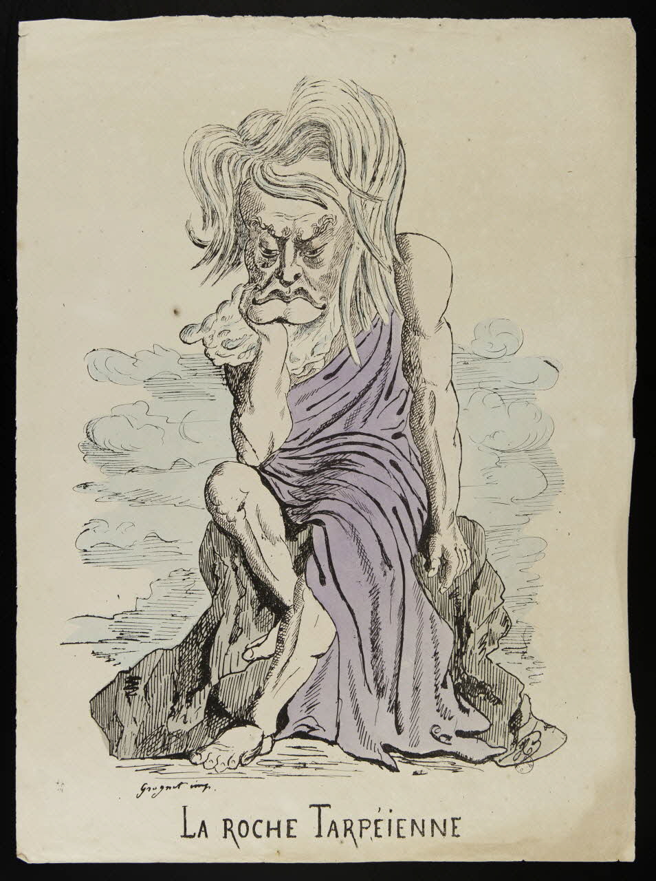 H.B. ; Grognet caricature LA ROCHE TARPEIENNE Paris 1871 1996.4.51 Photo