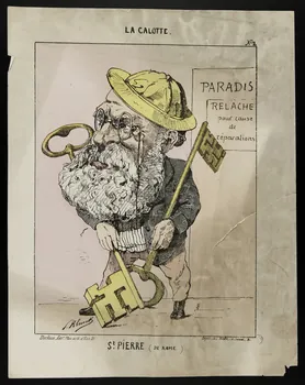 Klenck Paul ; Duclaux ; Madre caricature LA CALOTTE.  St. PIERRE (DE ROME.) Paris 1871 1996.4.52 Photo
