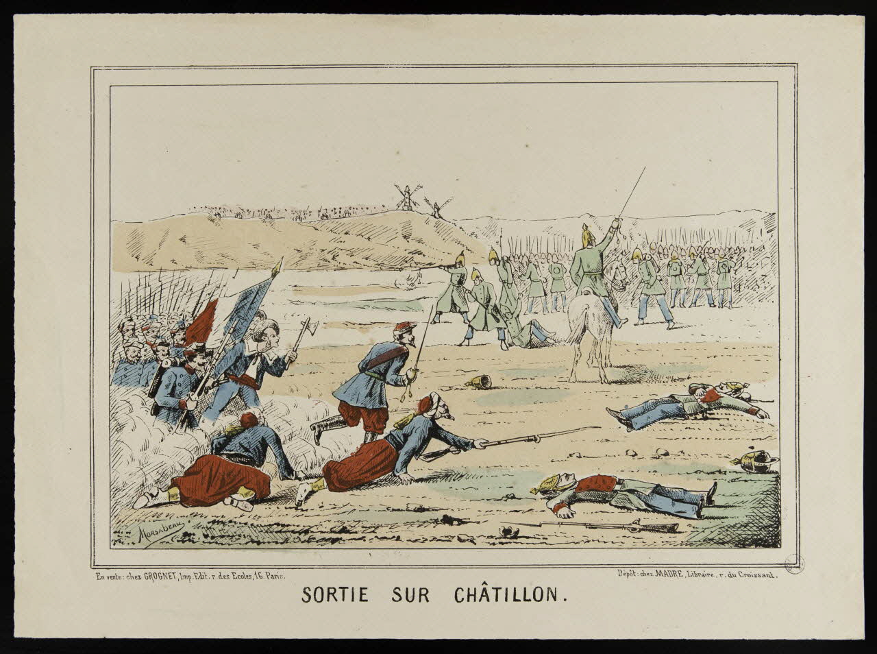 Morsabeau ; Grognet ; Madre caricature SORTIE SUR CHÂTILLON. Paris 1870 1996.4.53 Photo