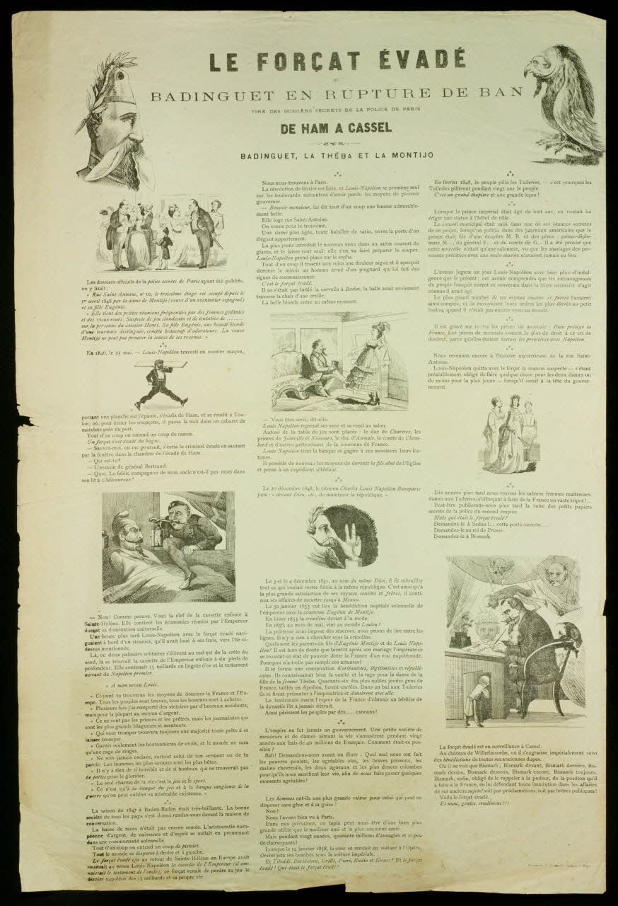 Puissant V. imagerie ancienne LE FORCAT EVADE  OU  BADINGUET EN RUPTURE DE BAN Bruxelles 1870 1996.4.62 Photo
