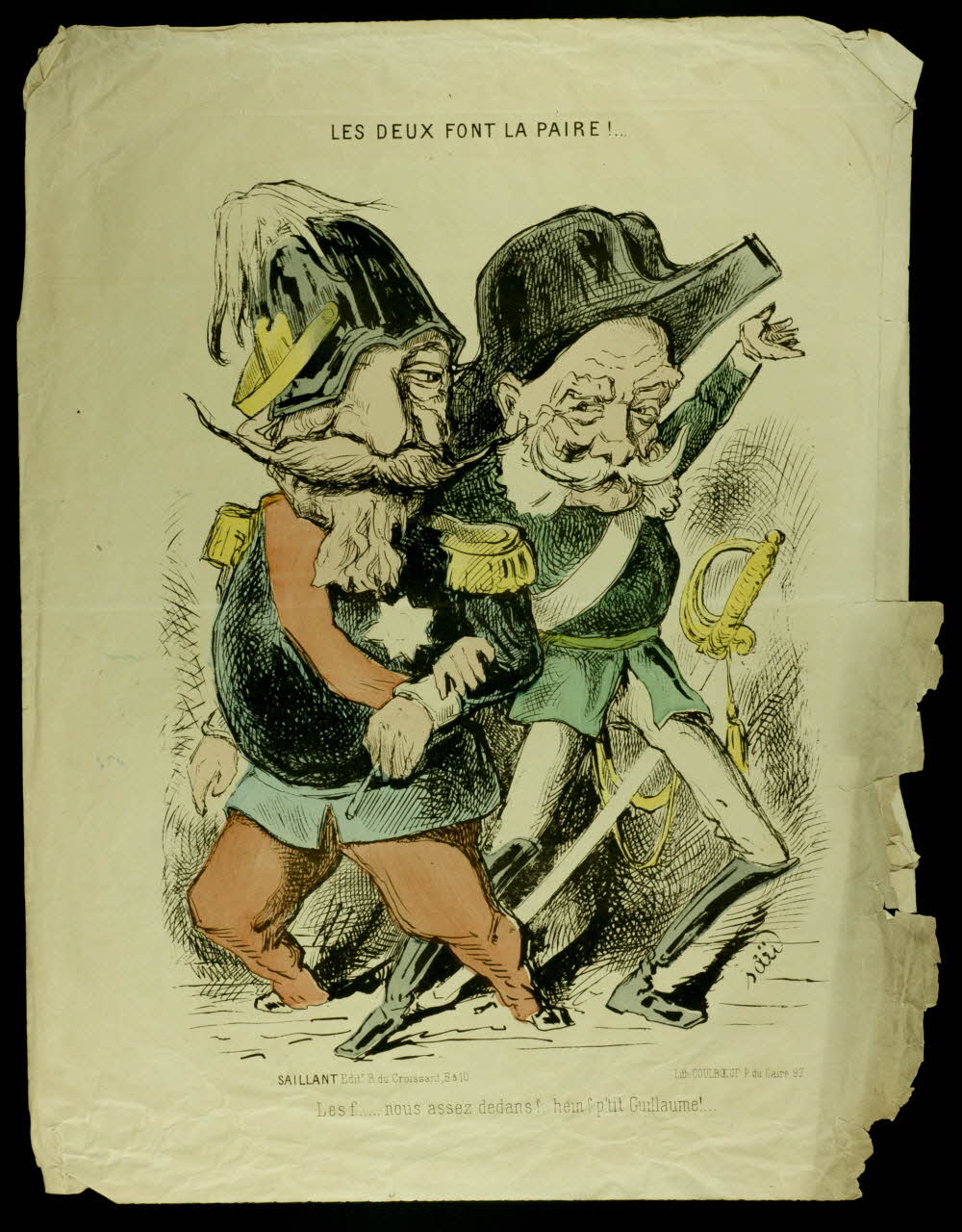 Saü ; Coulboeuf ; Saillant caricature LES DEUX FONT LA PAIRE !... Paris 1871 1996.4.65 Photo