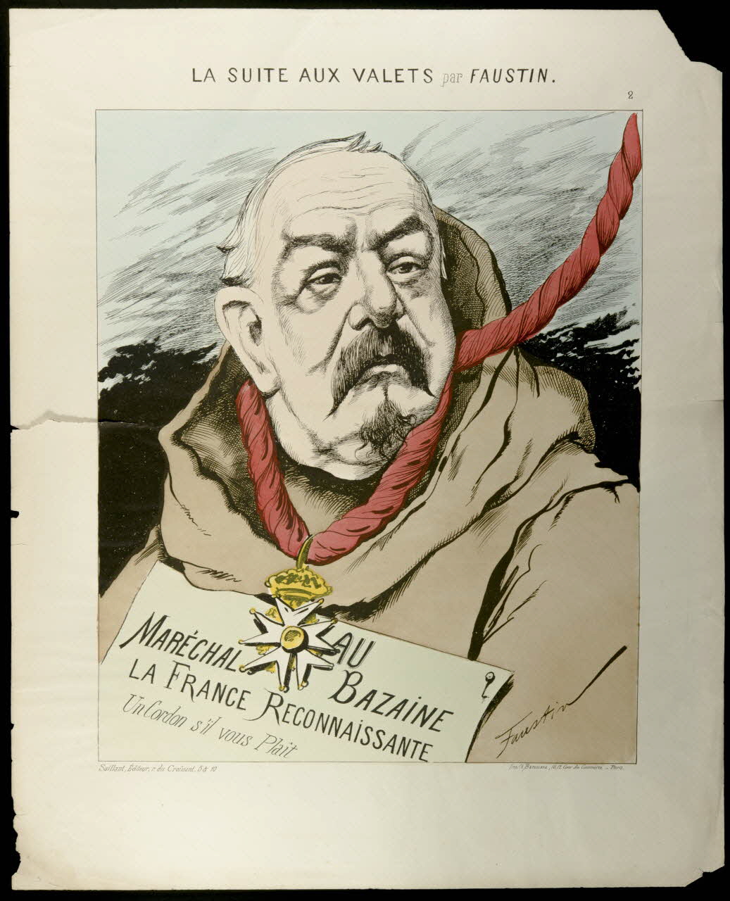 estampe LA SUITE AUX VALETS par FAUSTIN 1996.4.68.1 Photo