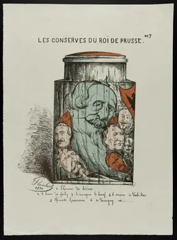 Flambart caricature LES CONSERVES DU ROI DE PRUSSE. Paris 1870 1996.4.7  Photo