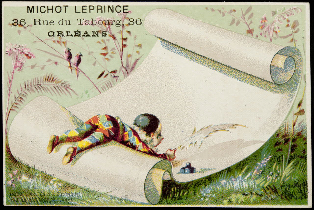 Imprimerie H. Laas carte réclame chromo Paris 1878-1900 1996.40.1000.1 Photo