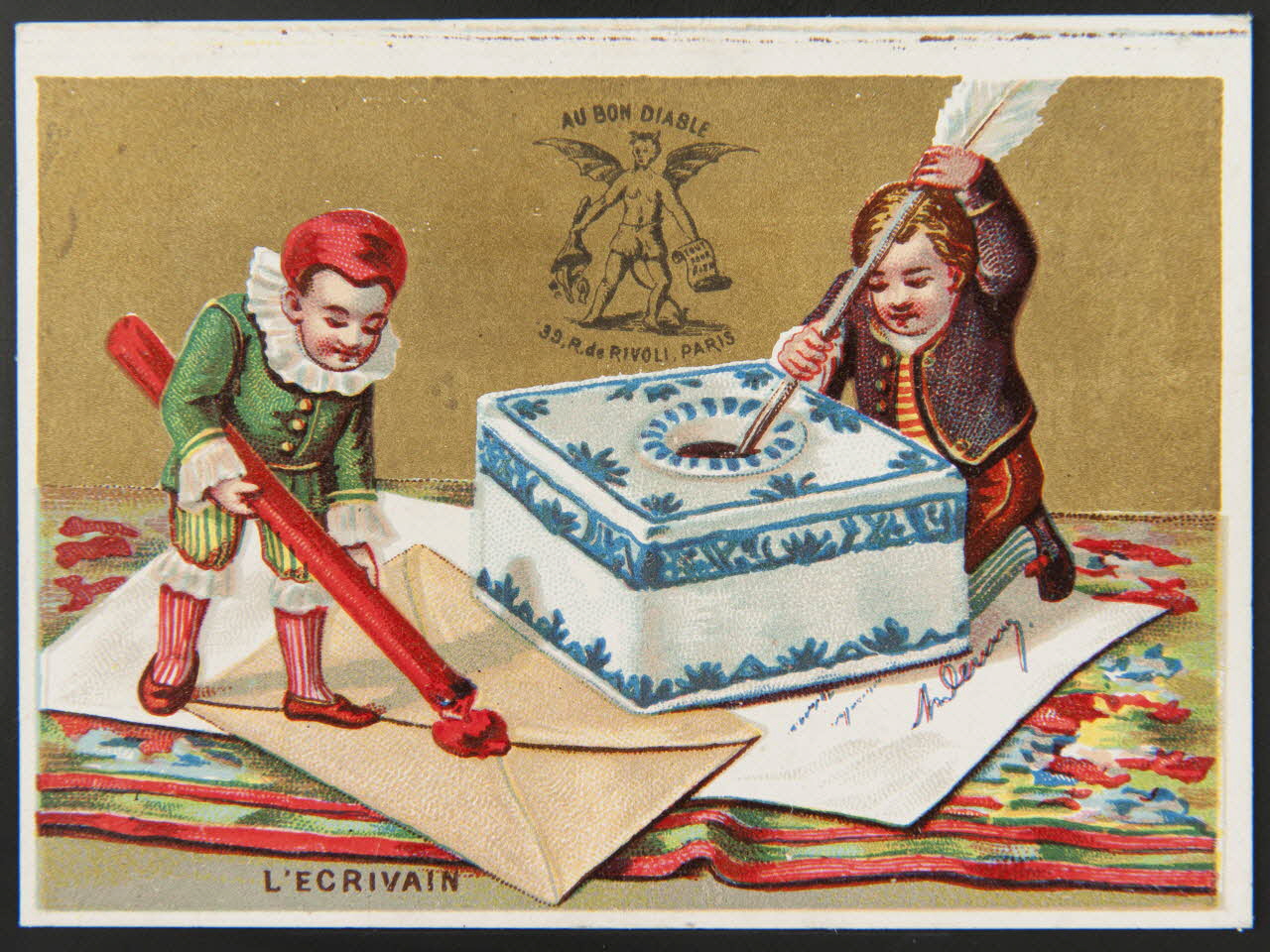 Gauthier Ch. carte réclame chromo Paris 1880-1920 1996.40.1016.1 Photo