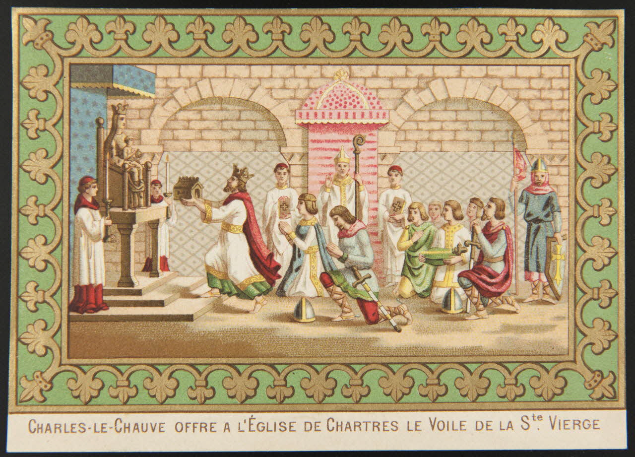 François, Charles Oberthür carte réclame chromo Paris 1889 1996.40.1036.1 Photo