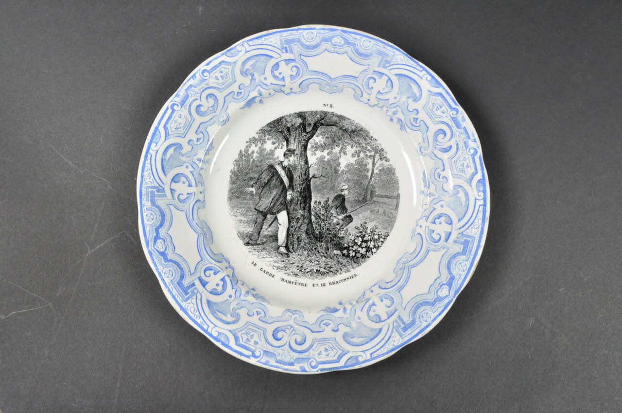 FaïEnces ; Lebeuf Milliet Et Cie assiette à dessert Picardie, France 1868-1876 1967.12.2  Photo Mucem