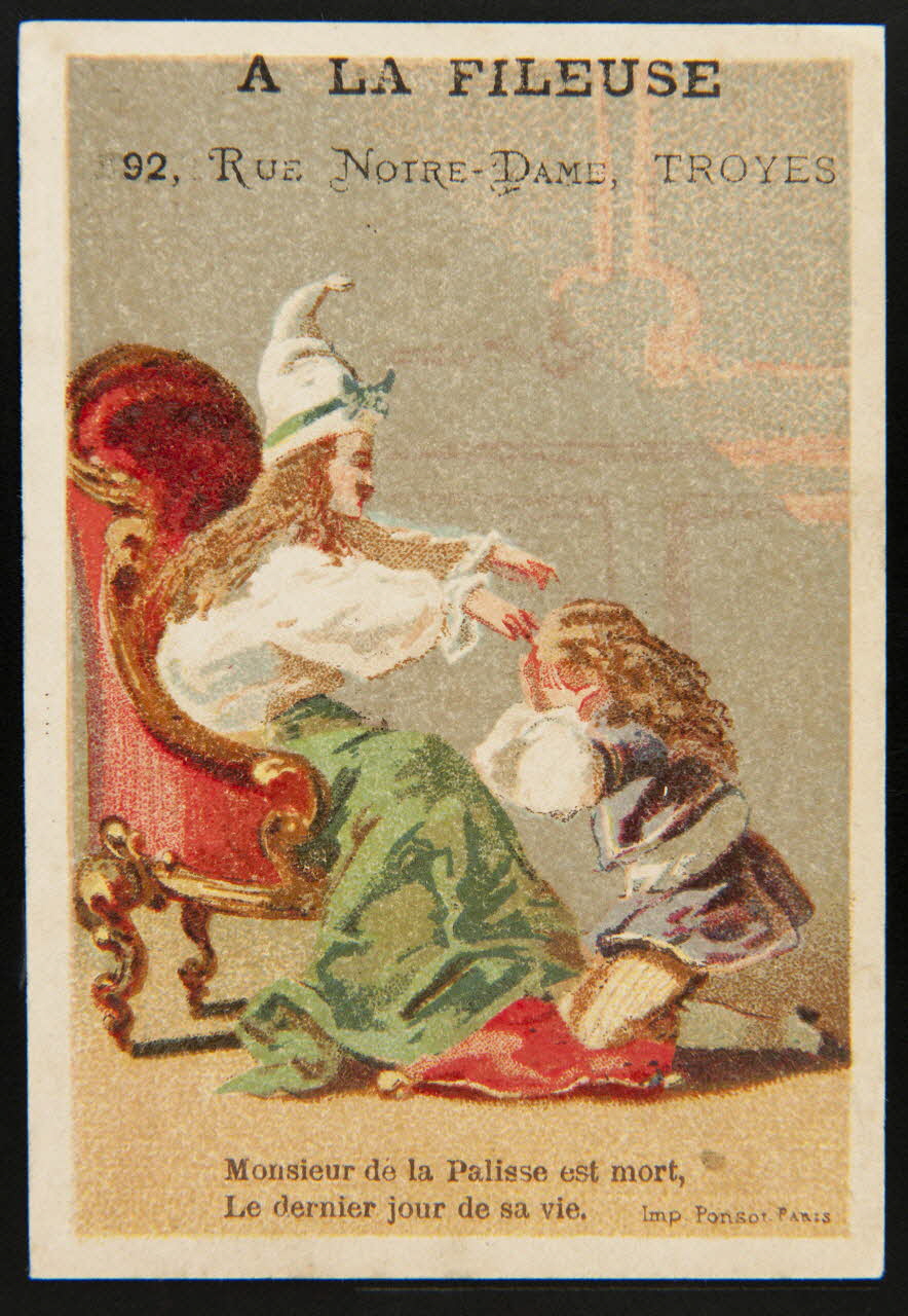 Ponsot Albert carte réclame chromo Paris 1870-1880 1996.40.1063.1 Photo