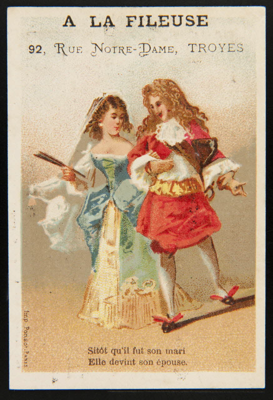 Ponsot Albert carte réclame chromo Paris 1870-1880 1996.40.1063.3 Photo