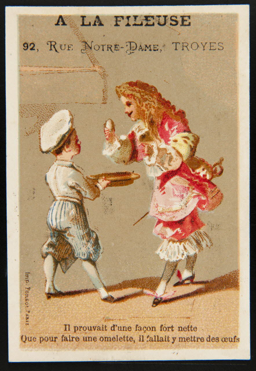 Ponsot Albert carte réclame chromo Paris 1870-1880 1996.40.1063.4 Photo