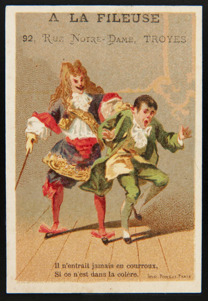 Ponsot Albert carte réclame chromo Paris 1870-1880 1996.40.1063.7 Photo