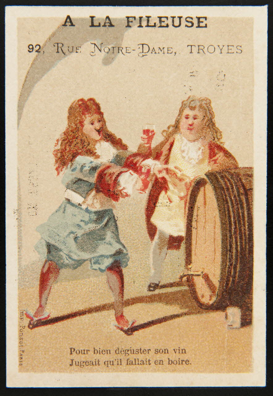 Ponsot Albert carte réclame chromo Paris 1870-1880 1996.40.1063.8 Photo