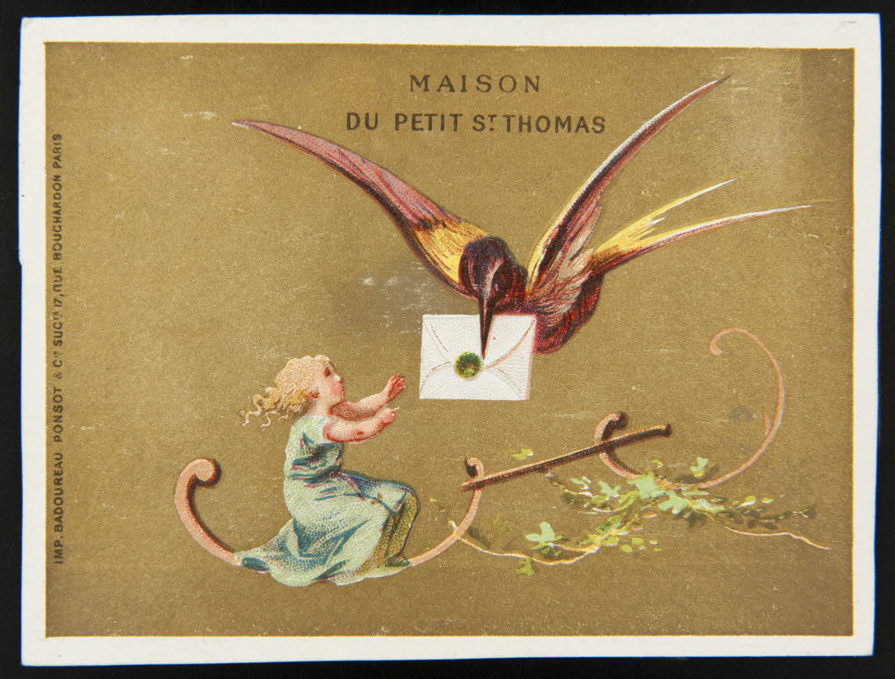 Badoureau, Ponsot carte réclame chromo Paris 1870-1880 1996.40.1073.1 Photo