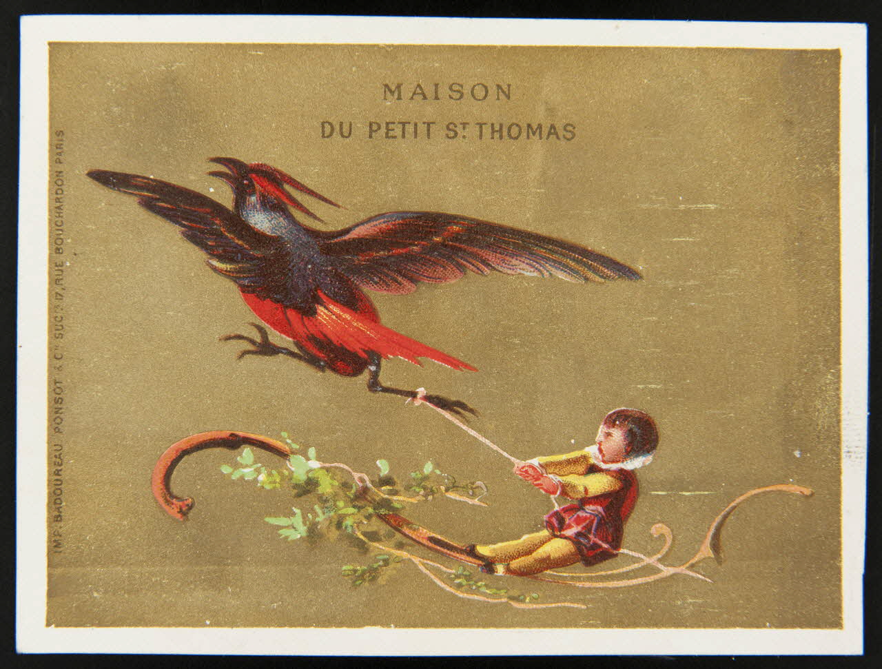 Badoureau, Ponsot carte réclame chromo Paris 1870-1880 1996.40.1073.6 Photo