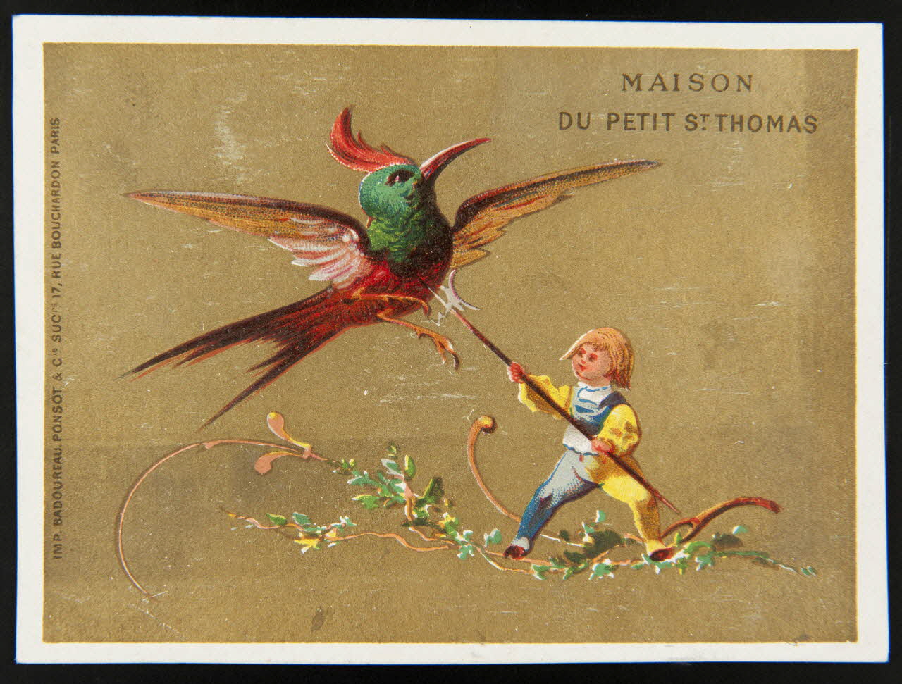 Badoureau, Ponsot carte réclame chromo Paris 1870-1880 1996.40.1073.7 Photo