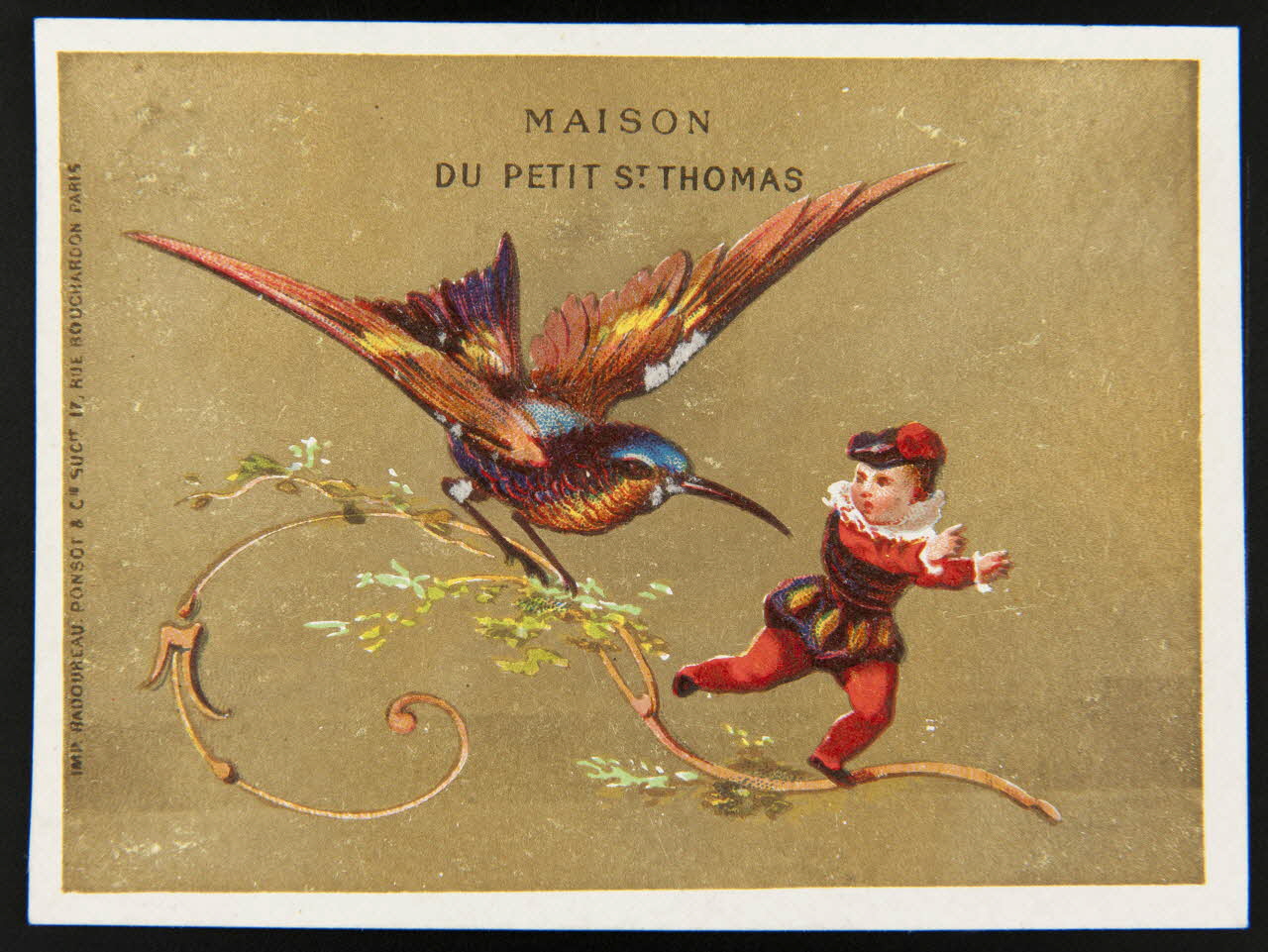 Badoureau, Ponsot carte réclame chromo Paris 1870-1880 1996.40.1073.8 Photo